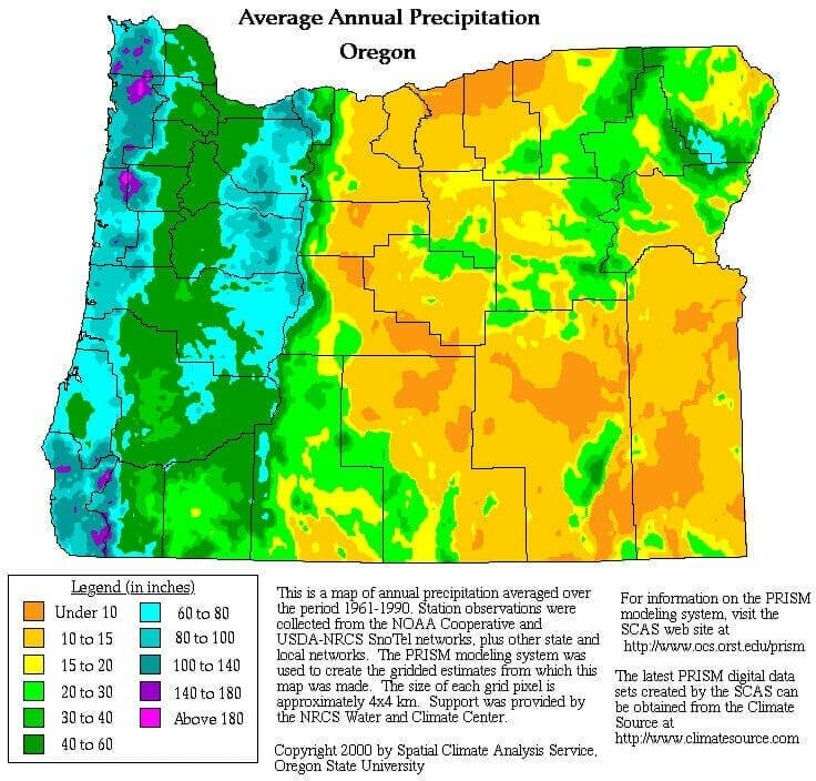 Oregon rainfall