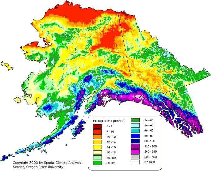 alaska rainfall