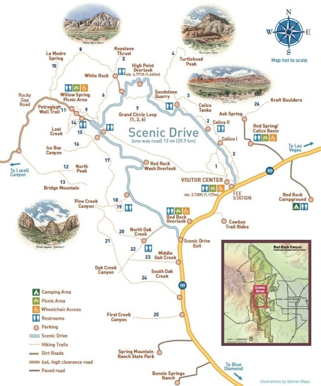 red rock canyon map