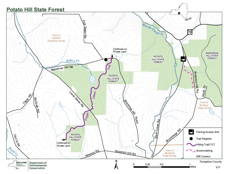 map of potato hill state forest